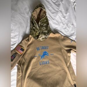 Detroit Lions Nike Salute to Service On-Field Therma-Fit Hoodie Large